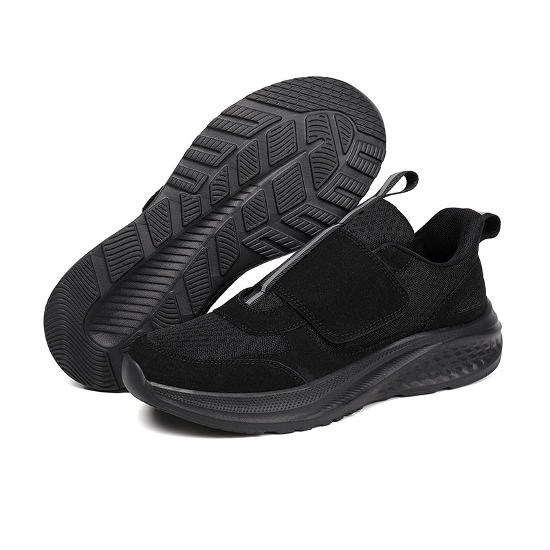 Men‘s’ Slip-On Running Walking Shoes - Zero Laces Comfort, Non-Slip Traction & Cushioned Support