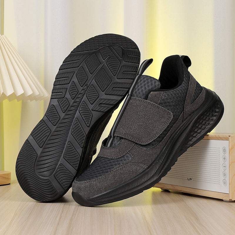 Men‘s’ Slip-On Running Walking Shoes - Zero Laces Comfort, Non-Slip Traction & Cushioned Support