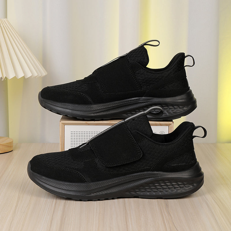 Men‘s’ Slip-On Running Walking Shoes - Zero Laces Comfort, Non-Slip Traction & Cushioned Support