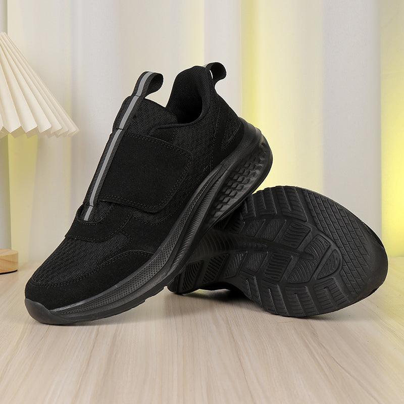 Men‘s’ Slip-On Running Walking Shoes - Zero Laces Comfort, Non-Slip Traction & Cushioned Support
