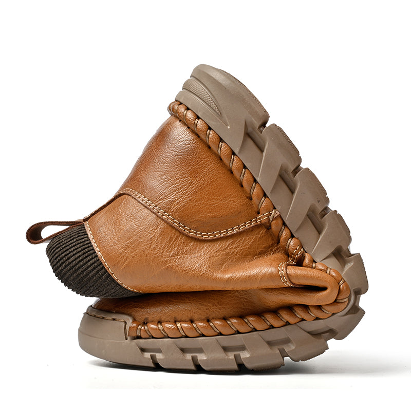 Men’s Vintage Motorcycle Work Boots – Handcrafted, Waterproof, Slip-Resistant, Durable Outdoor Footwear