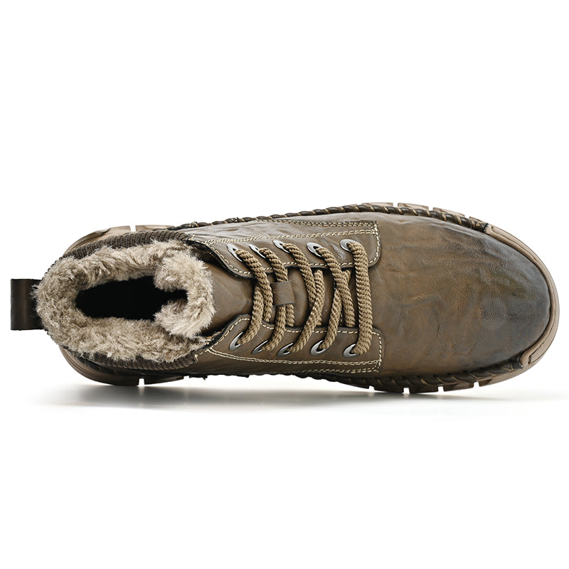 Men’s Vintage Motorcycle Work Boots – Handcrafted, Waterproof, Slip-Resistant, Durable Outdoor Footwear