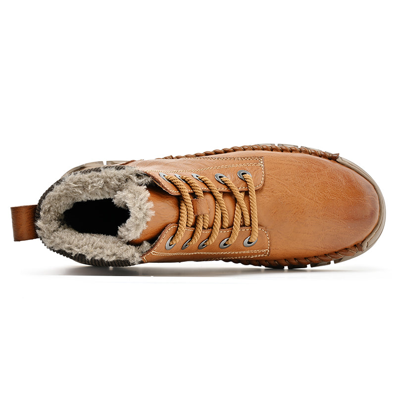 Men’s Vintage Motorcycle Work Boots – Handcrafted, Waterproof, Slip-Resistant, Durable Outdoor Footwear