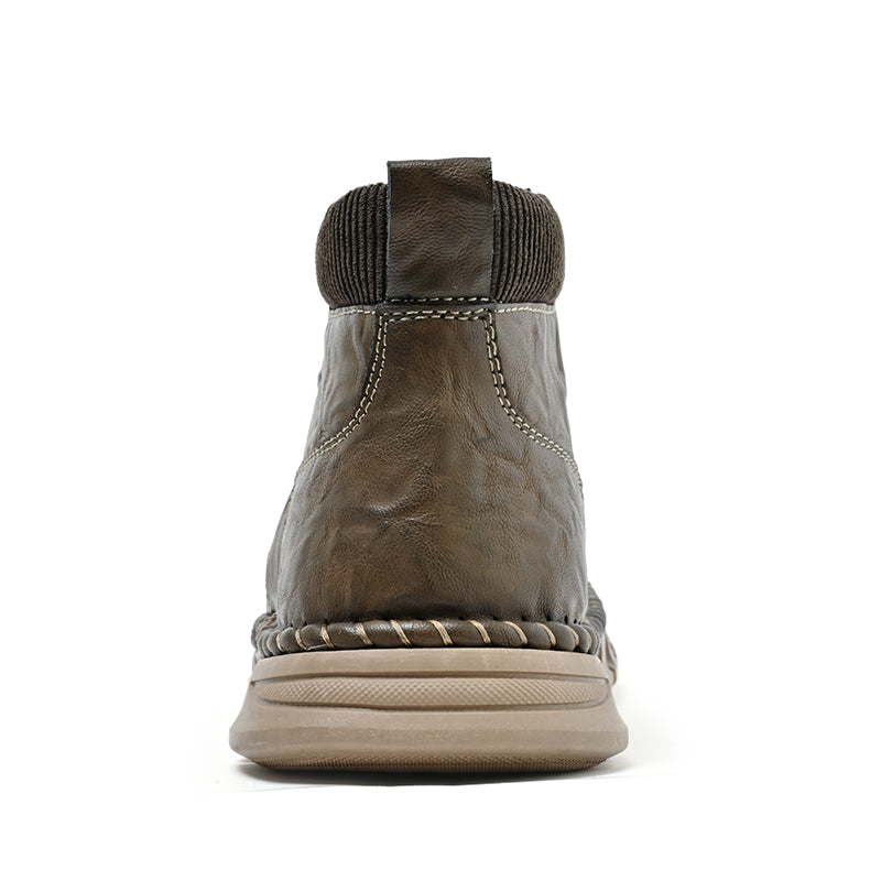 Men’s Vintage Motorcycle Work Boots – Handcrafted, Waterproof, Slip-Resistant, Durable Outdoor Footwear