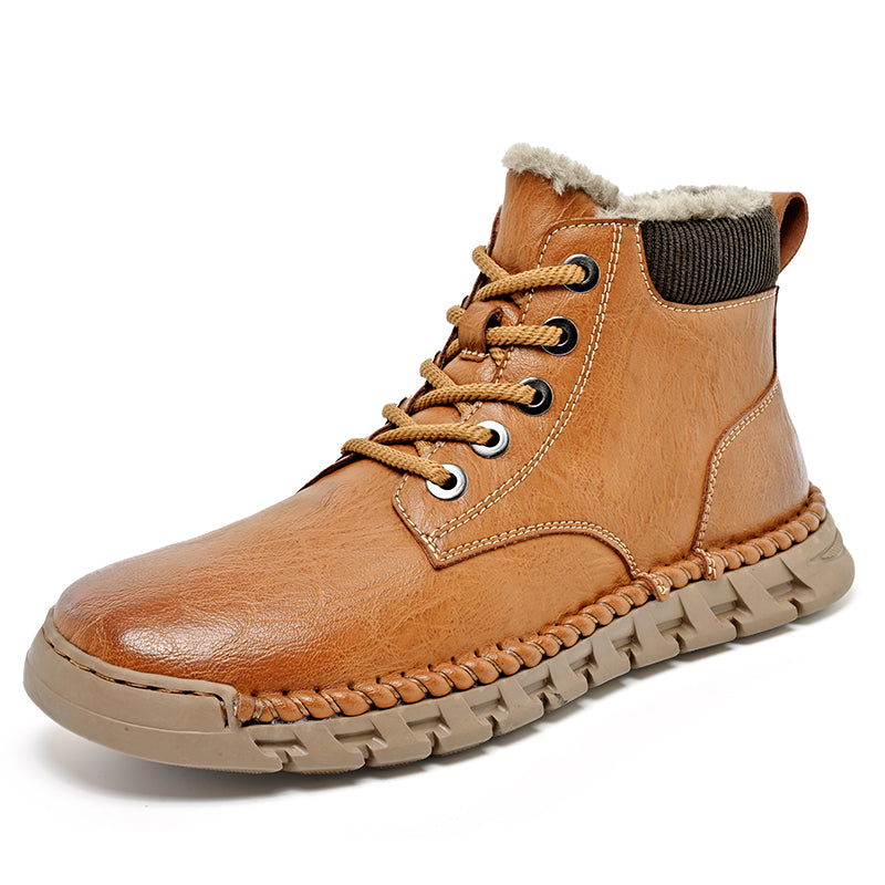 Men’s Vintage Motorcycle Work Boots – Handcrafted, Waterproof, Slip-Resistant, Durable Outdoor Footwear