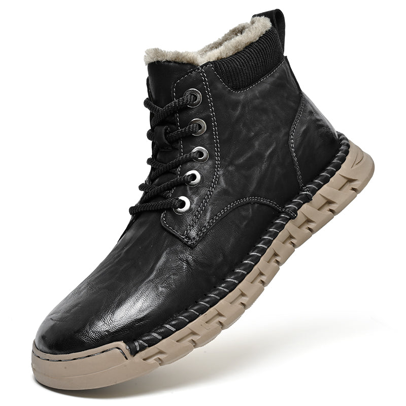Men’s Vintage Motorcycle Work Boots – Handcrafted, Waterproof, Slip-Resistant, Durable Outdoor Footwear