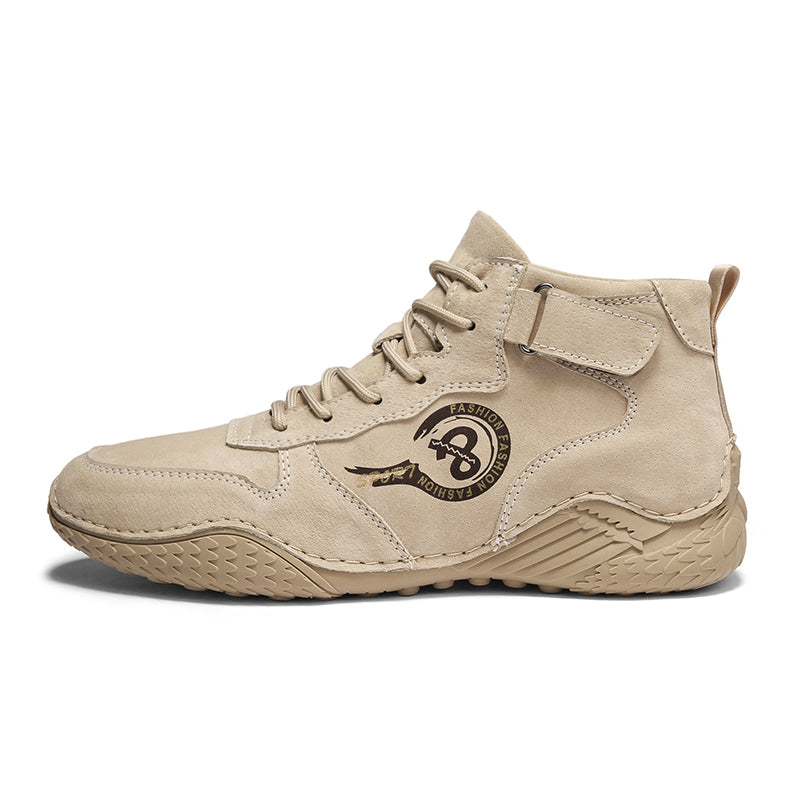 Men's Vintage Casual Outdoor Boots - Thermal Lined Work Shoes for Winter Warmth