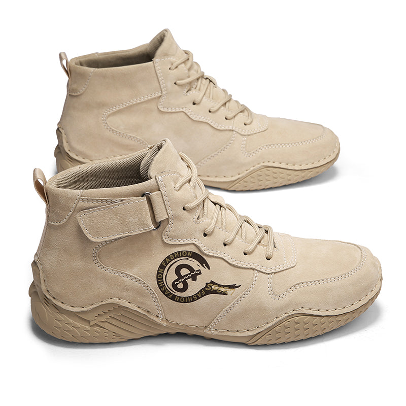 Men's Vintage Casual Outdoor Boots - Thermal Lined Work Shoes for Winter Warmth