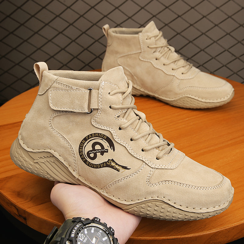 Men's Vintage Casual Outdoor Boots - Thermal Lined Work Shoes for Winter Warmth