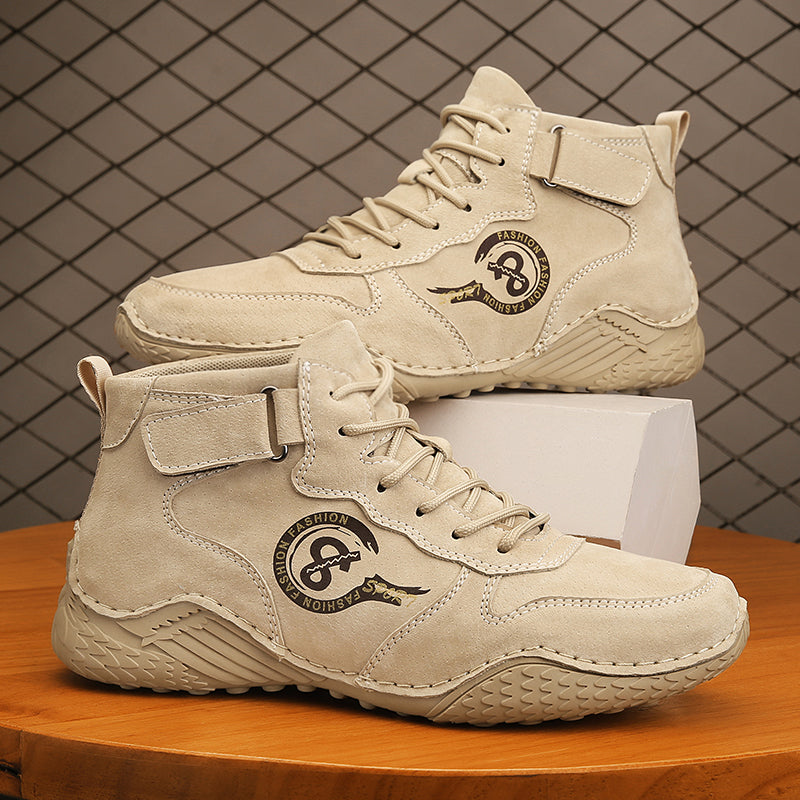 Men's Vintage Casual Outdoor Boots - Thermal Lined Work Shoes for Winter Warmth