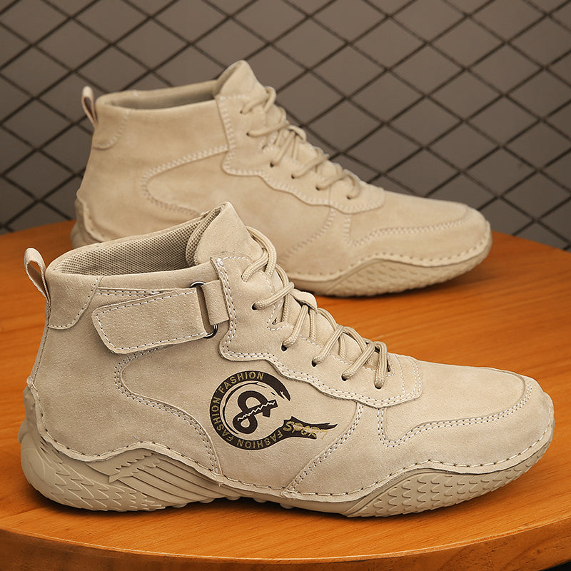 Men's Vintage Casual Outdoor Boots - Thermal Lined Work Shoes for Winter Warmth