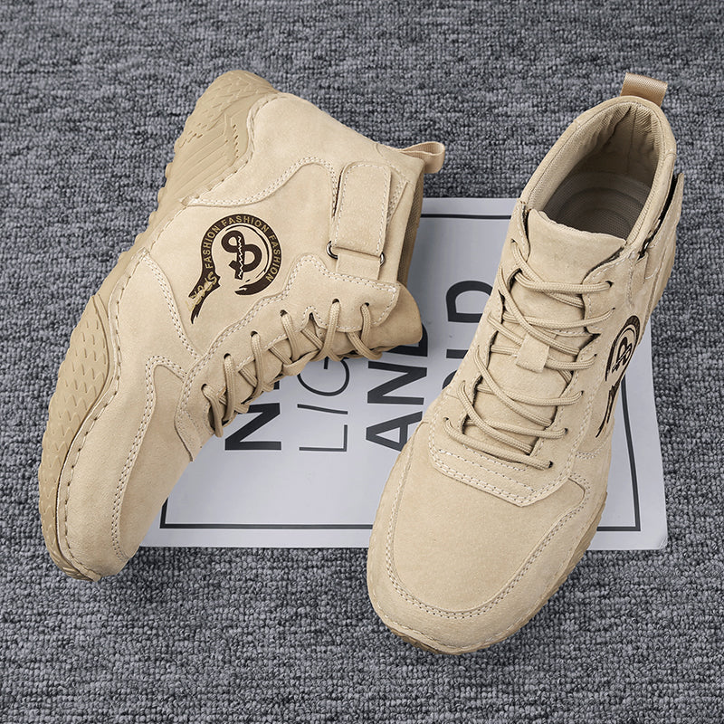 Men's Vintage Casual Outdoor Boots - Thermal Lined Work Shoes for Winter Warmth