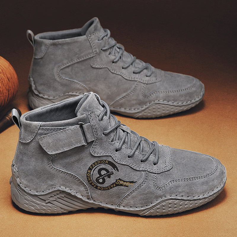 Men's Vintage Casual Outdoor Boots - Thermal Lined Work Shoes for Winter Warmth