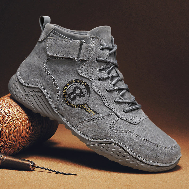 Men's Vintage Casual Outdoor Boots - Thermal Lined Work Shoes for Winter Warmth