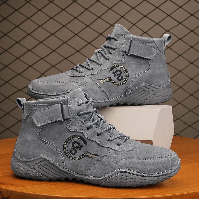 Men's Vintage Casual Outdoor Boots - Thermal Lined Work Shoes for Winter Warmth