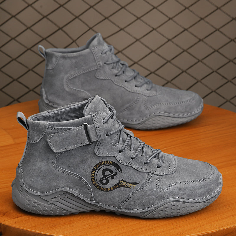 Men's Vintage Casual Outdoor Boots - Thermal Lined Work Shoes for Winter Warmth