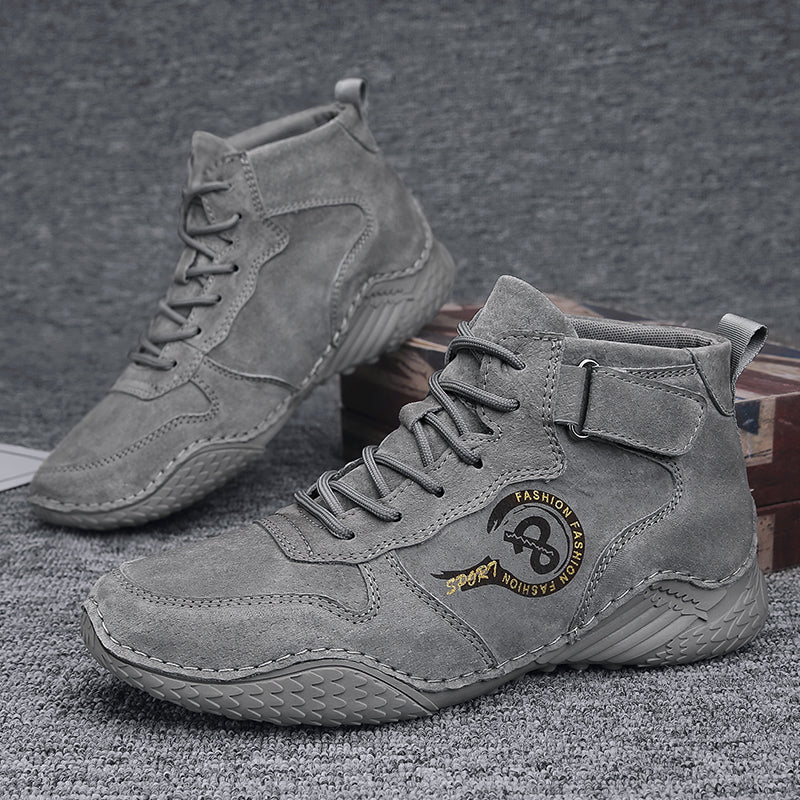 Men's Vintage Casual Outdoor Boots - Thermal Lined Work Shoes for Winter Warmth