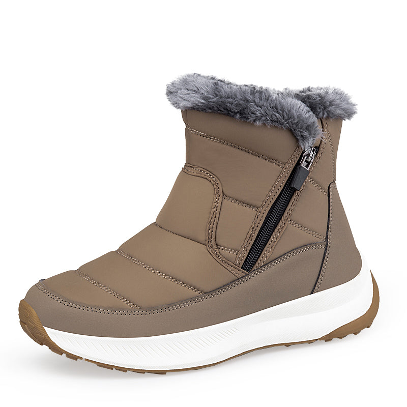 Men’s Puffer Winter Boots – Windproof & Waterproof, Non-Slip, Warm Fur-Lined Easy-Zip Snow Boots