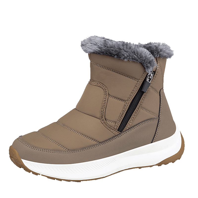 Men’s Puffer Winter Boots – Windproof & Waterproof, Non-Slip, Warm Fur-Lined Easy-Zip Snow Boots