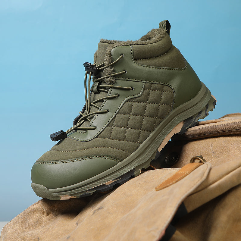 Men Combat Boots Waterproof Non-Slip Hiking Boots Anti-Puncture Anti-Sprain Work Boots