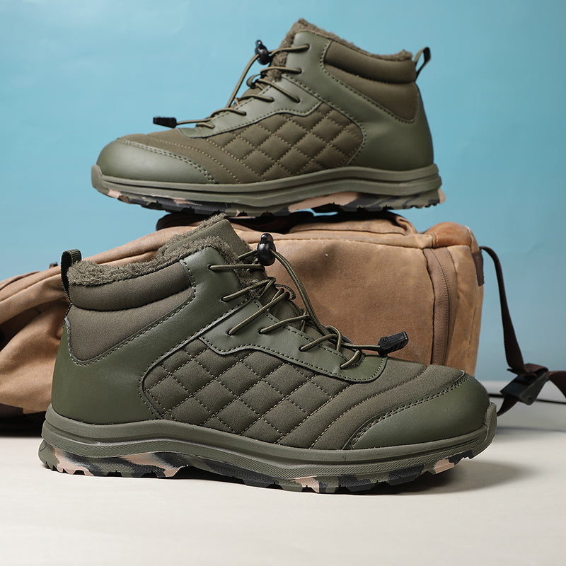 Men Combat Boots Waterproof Non-Slip Hiking Boots Anti-Puncture Anti-Sprain Work Boots