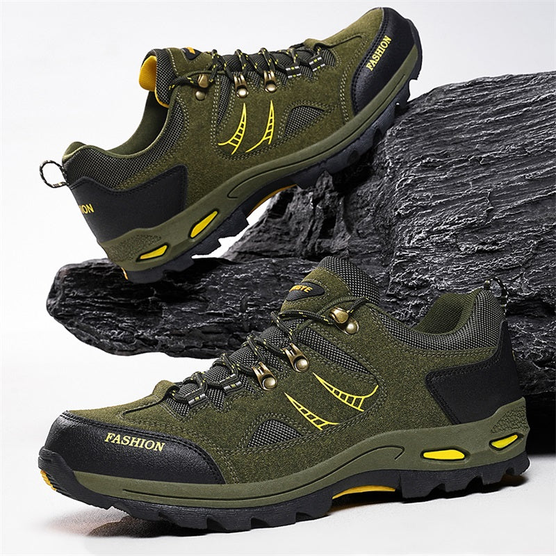 Men’s Wide Fit Supportive Hiking & Work Shoes – Pain-Relief Cushioning, Waterproof & Slip-Resistant