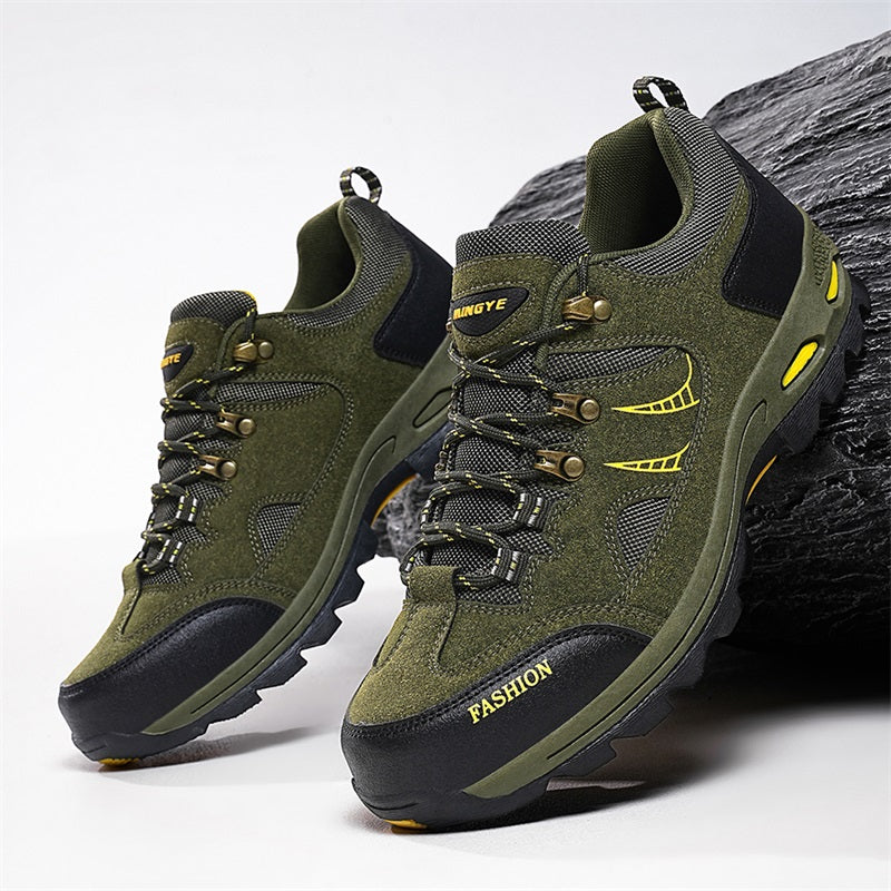 Men’s Wide Fit Supportive Hiking & Work Shoes – Pain-Relief Cushioning, Waterproof & Slip-Resistant