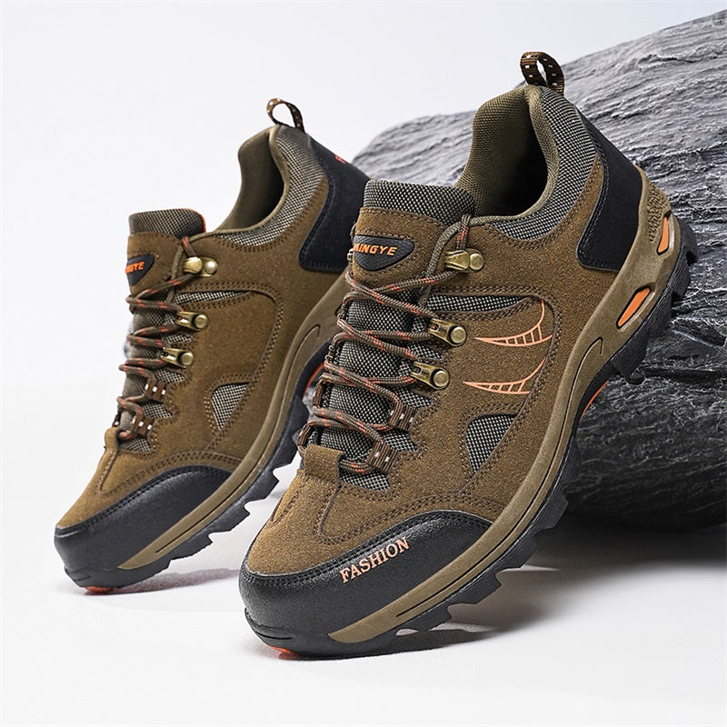 Men’s Wide Fit Supportive Hiking & Work Shoes – Pain-Relief Cushioning, Waterproof & Slip-Resistant