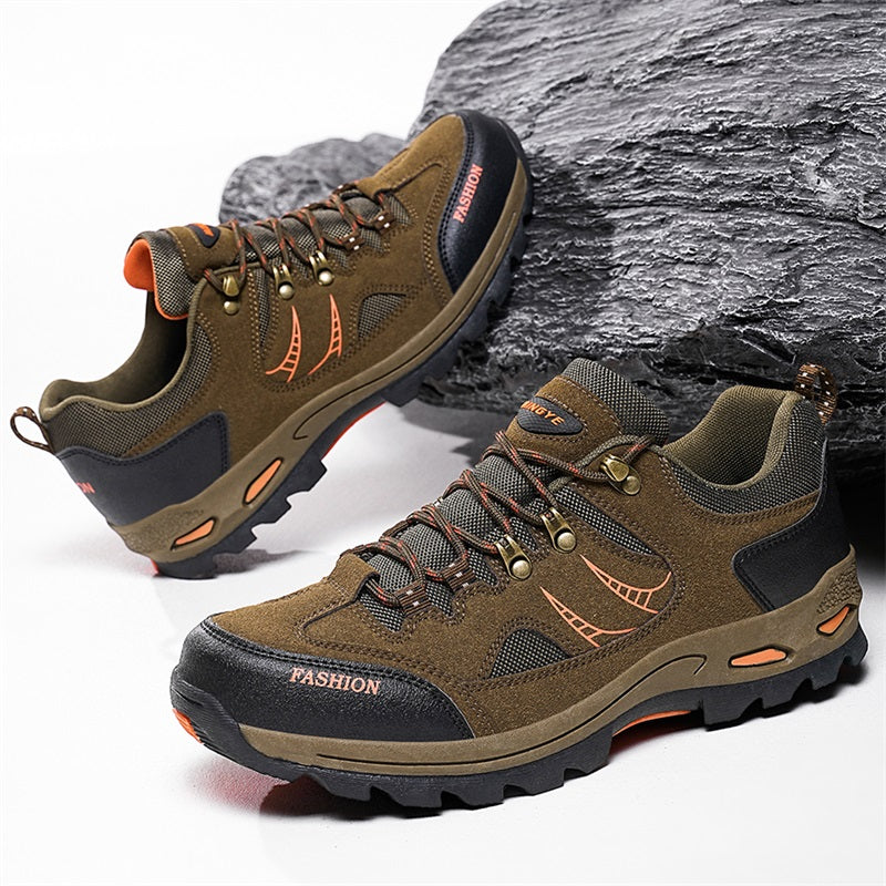 Men’s Wide Fit Supportive Hiking & Work Shoes – Pain-Relief Cushioning, Waterproof & Slip-Resistant