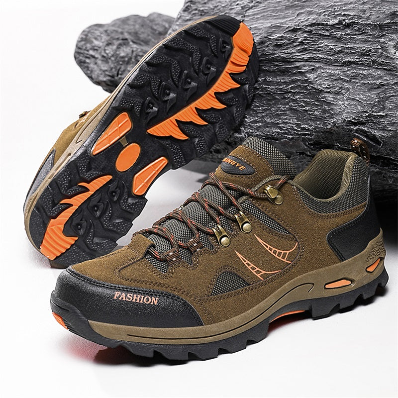 Men’s Wide Fit Supportive Hiking & Work Shoes – Pain-Relief Cushioning, Waterproof & Slip-Resistant