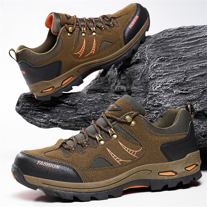 Men’s Wide Fit Supportive Hiking & Work Shoes – Pain-Relief Cushioning, Waterproof & Slip-Resistant