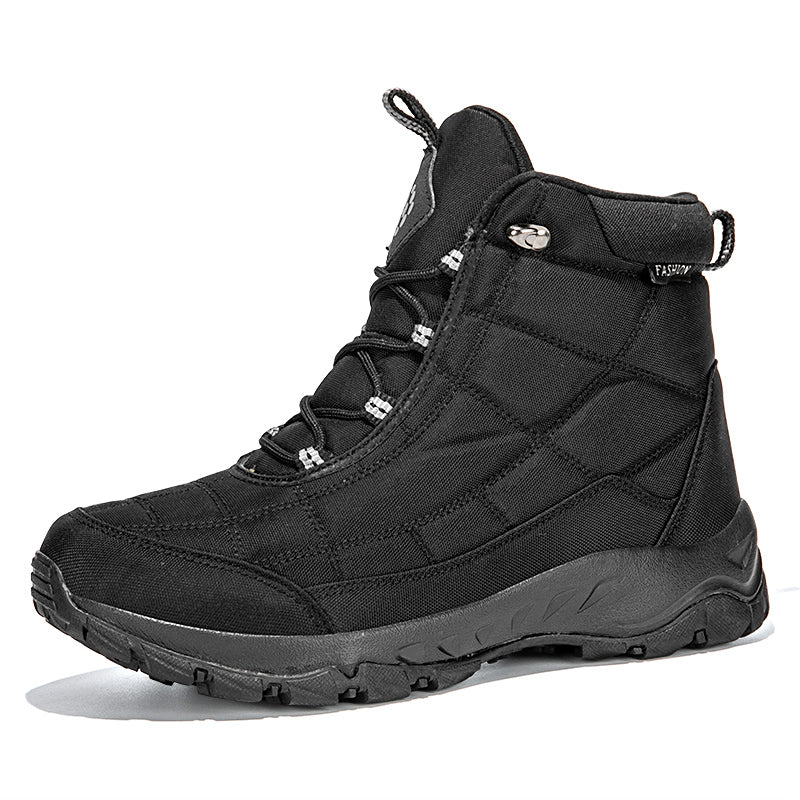 Men’s Hiking Boots – Warm Plush Lining, Non-Slip Traction, Wide Toe, Arch & Ankle Support, Windproof, Waterproof