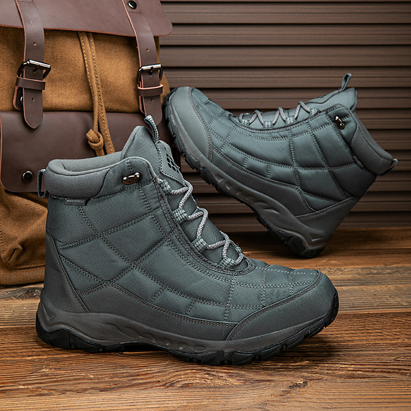 Men’s Hiking Boots – Warm Plush Lining, Non-Slip Traction, Wide Toe, Arch & Ankle Support, Windproof, Waterproof