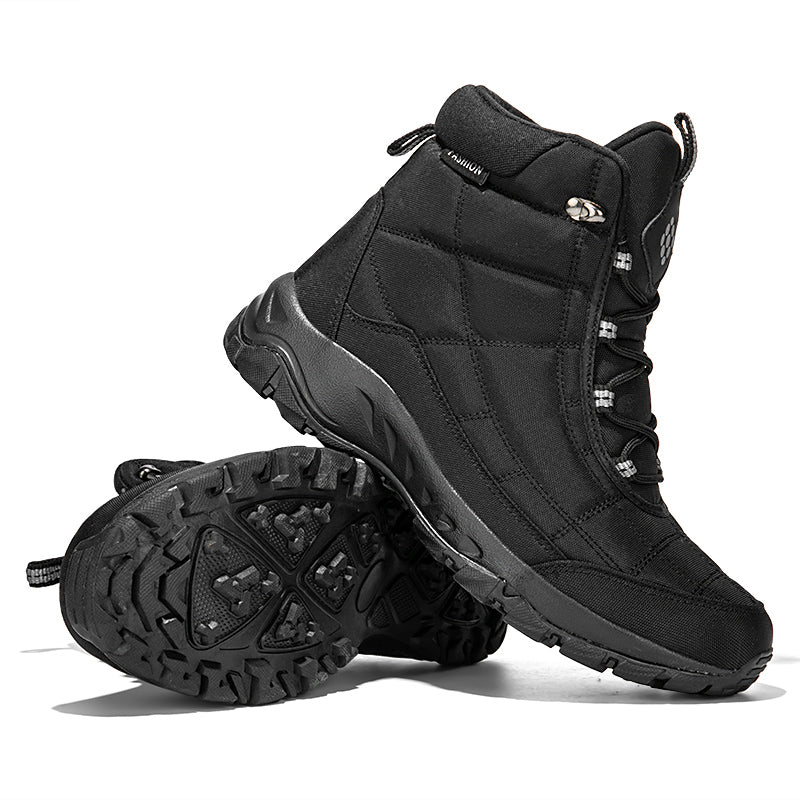 Men’s Hiking Boots – Warm Plush Lining, Non-Slip Traction, Wide Toe, Arch & Ankle Support, Windproof, Waterproof