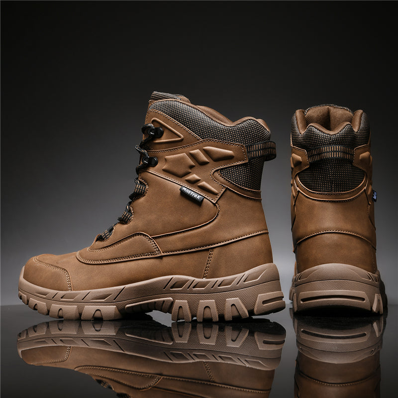 Men's Waterproof Hiking Boots - Breathable Quick-Dry Upper,Mountain Trekking & Outdoor Adventures | All-Terrain Grip & Abrasion-Proof