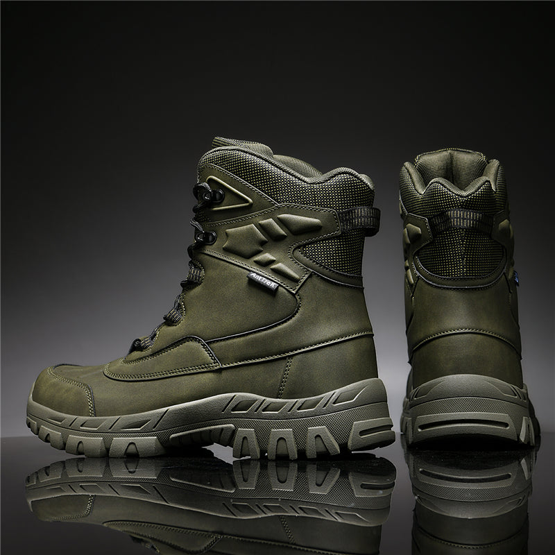 Men's Waterproof Hiking Boots - Breathable Quick-Dry Upper,Mountain Trekking & Outdoor Adventures | All-Terrain Grip & Abrasion-Proof