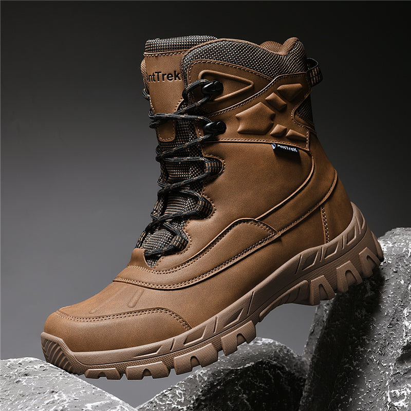 Men's Waterproof Hiking Boots - Breathable Quick-Dry Upper,Mountain Trekking & Outdoor Adventures | All-Terrain Grip & Abrasion-Proof