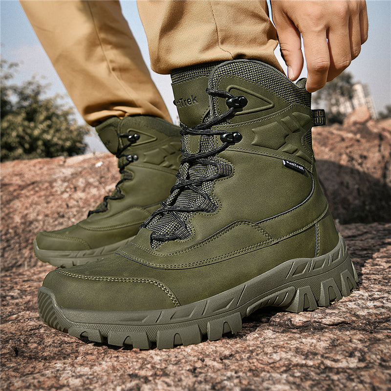 Men's Waterproof Hiking Boots - Breathable Quick-Dry Upper,Mountain Trekking & Outdoor Adventures | All-Terrain Grip & Abrasion-Proof