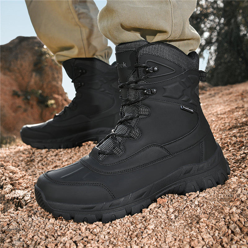 Men's Waterproof Hiking Boots - Breathable Quick-Dry Upper,Mountain Trekking & Outdoor Adventures | All-Terrain Grip & Abrasion-Proof
