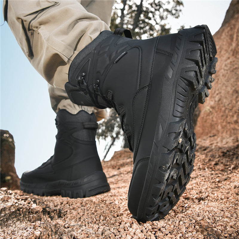 Men's Waterproof Hiking Boots - Breathable Quick-Dry Upper,Mountain Trekking & Outdoor Adventures | All-Terrain Grip & Abrasion-Proof