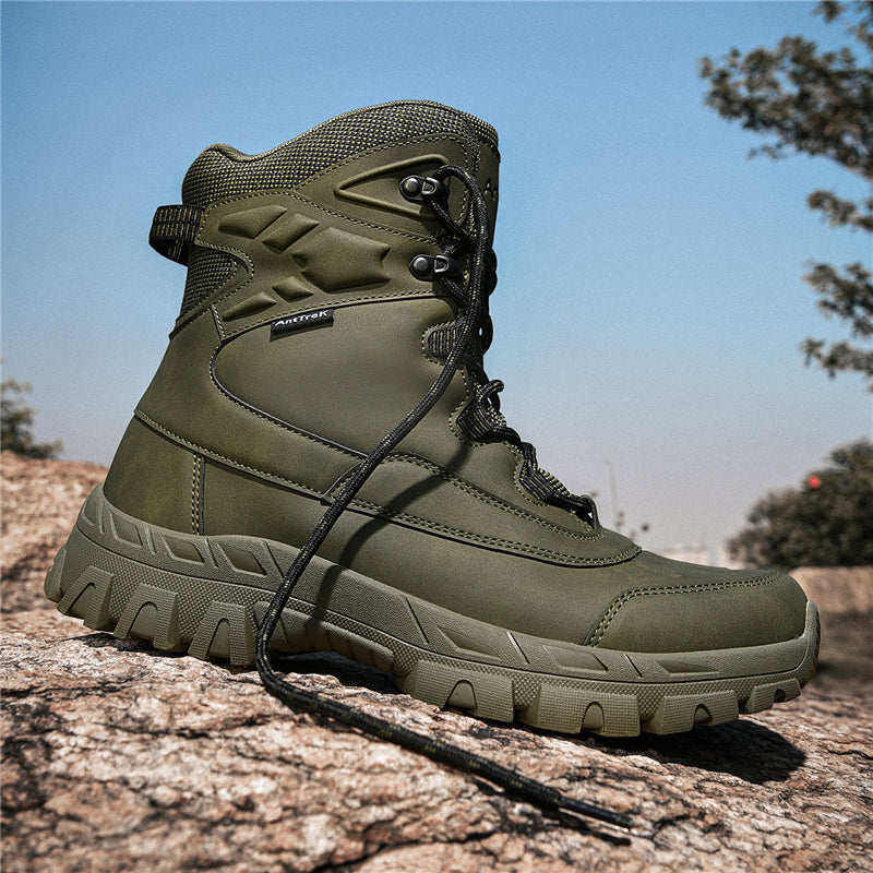 Men's Waterproof Hiking Boots - Breathable Quick-Dry Upper,Mountain Trekking & Outdoor Adventures | All-Terrain Grip & Abrasion-Proof