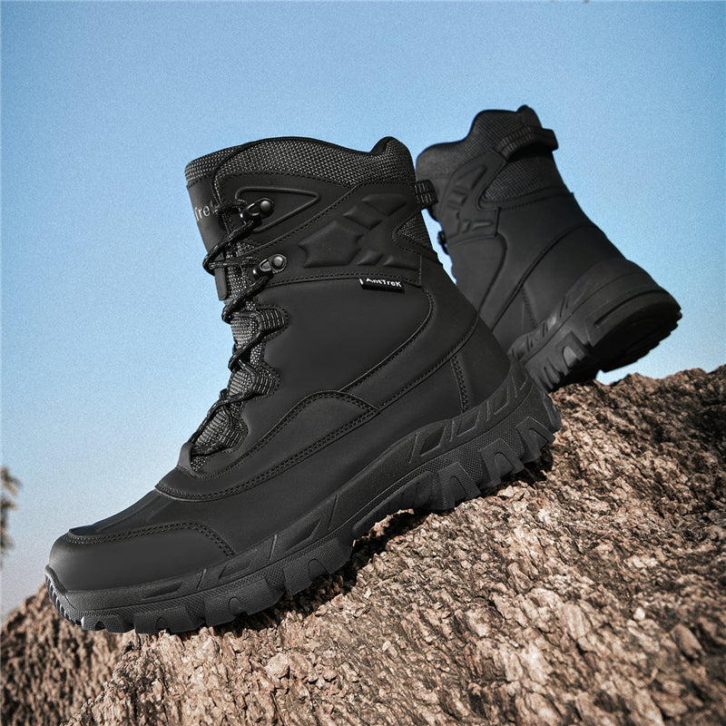 Men's Waterproof Hiking Boots - Breathable Quick-Dry Upper,Mountain Trekking & Outdoor Adventures | All-Terrain Grip & Abrasion-Proof