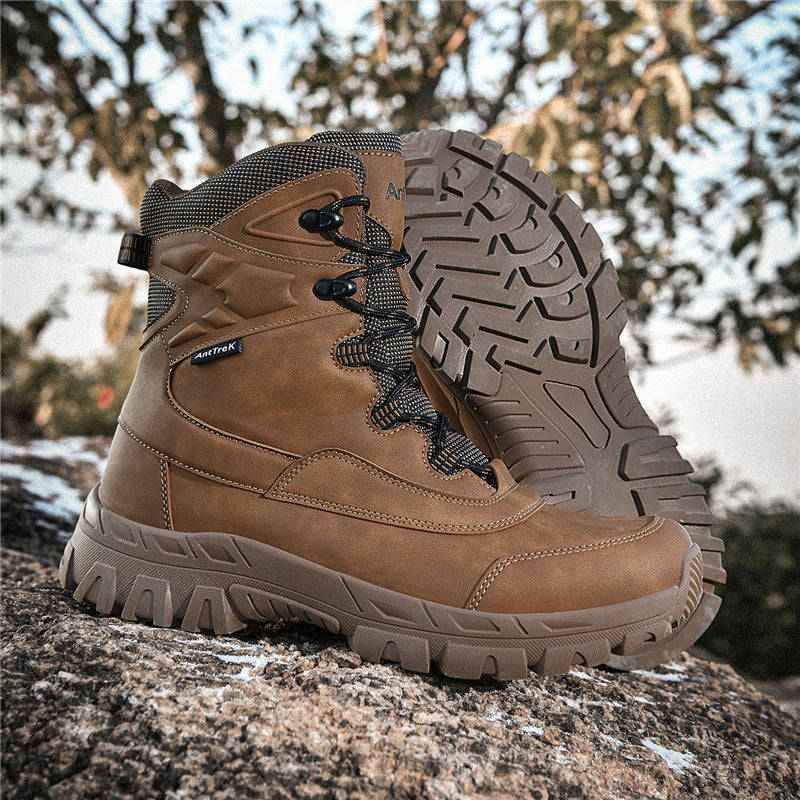 Men's Waterproof Hiking Boots - Breathable Quick-Dry Upper,Mountain Trekking & Outdoor Adventures | All-Terrain Grip & Abrasion-Proof