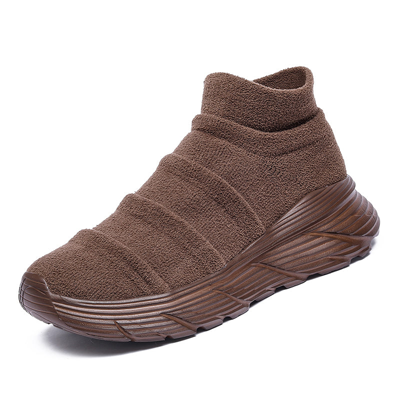 Men’s Thermal-Lined Slip-On Winter Sneakers – Cushioned, Anti-Slip