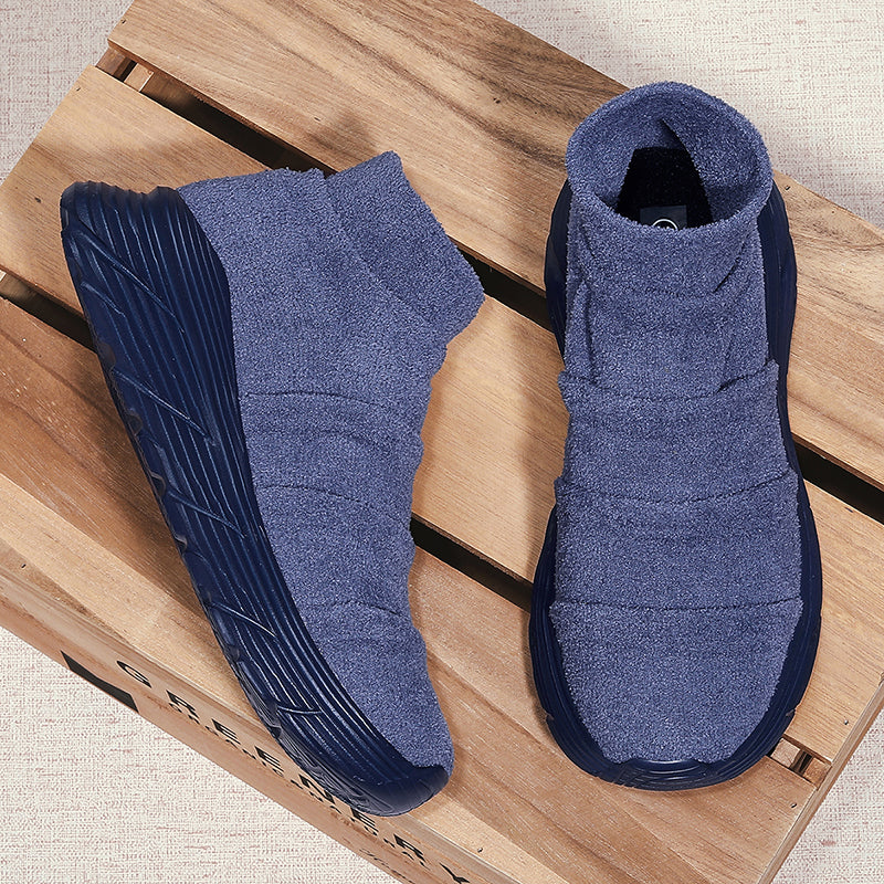 Men’s Thermal-Lined Slip-On Winter Sneakers – Cushioned, Anti-Slip