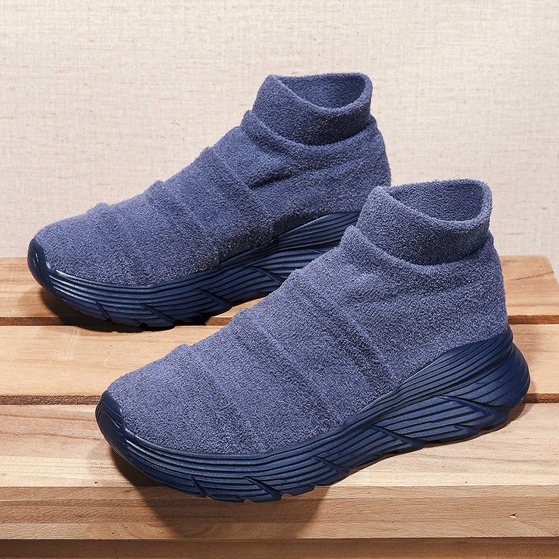 Men’s Thermal-Lined Slip-On Winter Sneakers – Cushioned, Anti-Slip