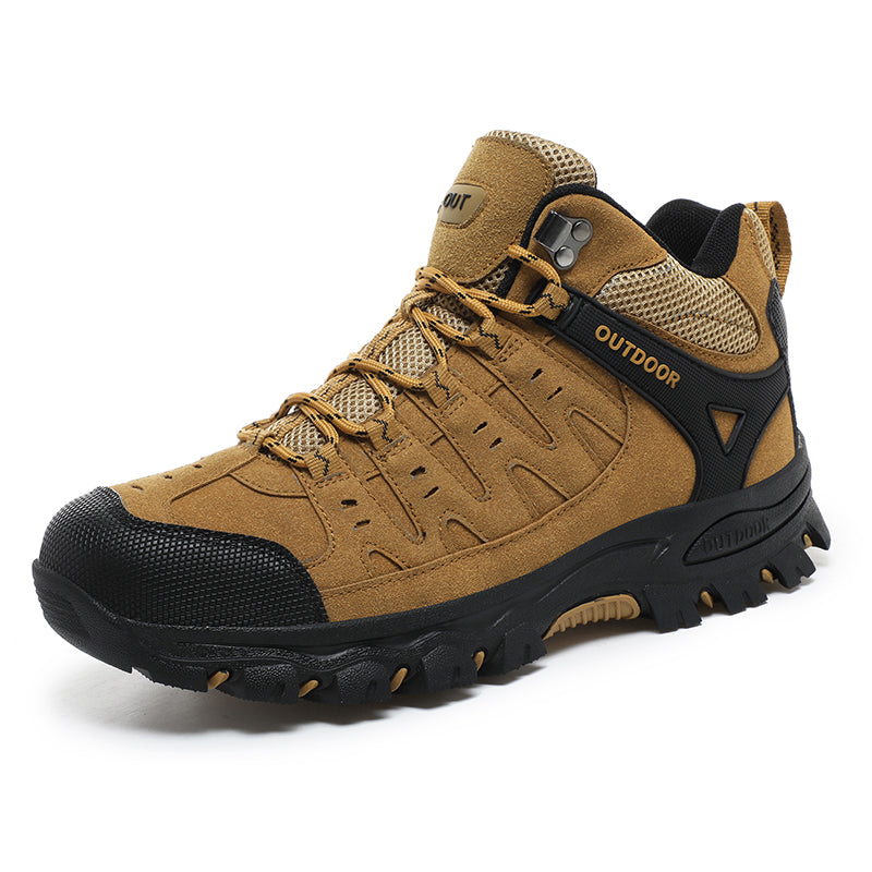Men's Outdoor Hiking Work Boots - Slip-Resistant & Abrasion-Proof for Mountain/Construction