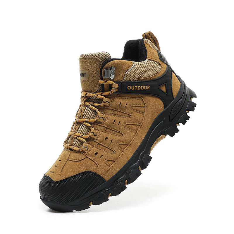 Men's Outdoor Hiking Work Boots - Slip-Resistant & Abrasion-Proof for Mountain/Construction