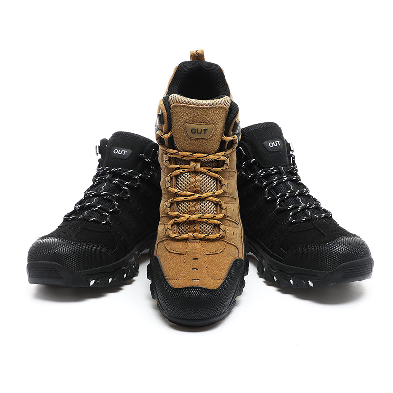 Men's Outdoor Hiking Work Boots - Slip-Resistant & Abrasion-Proof for Mountain/Construction