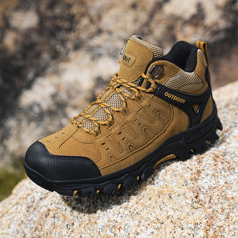 Men's Outdoor Hiking Work Boots - Slip-Resistant & Abrasion-Proof for Mountain/Construction